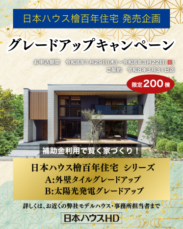 グレードアップキャンペーン　限定200棟